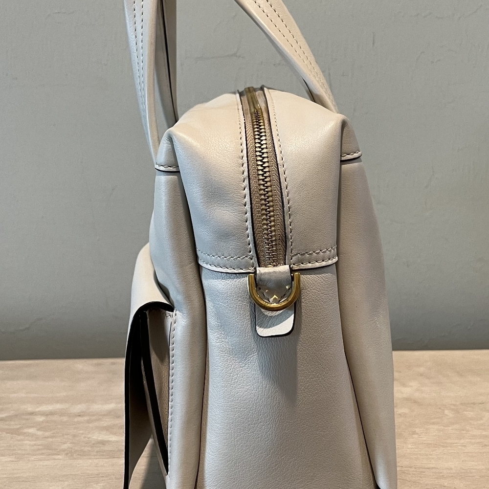 Rare Anya Hindmarch Buddy Cream Leather Tote/Shoulder Bag Made in Italy … - Picture 5 of 16